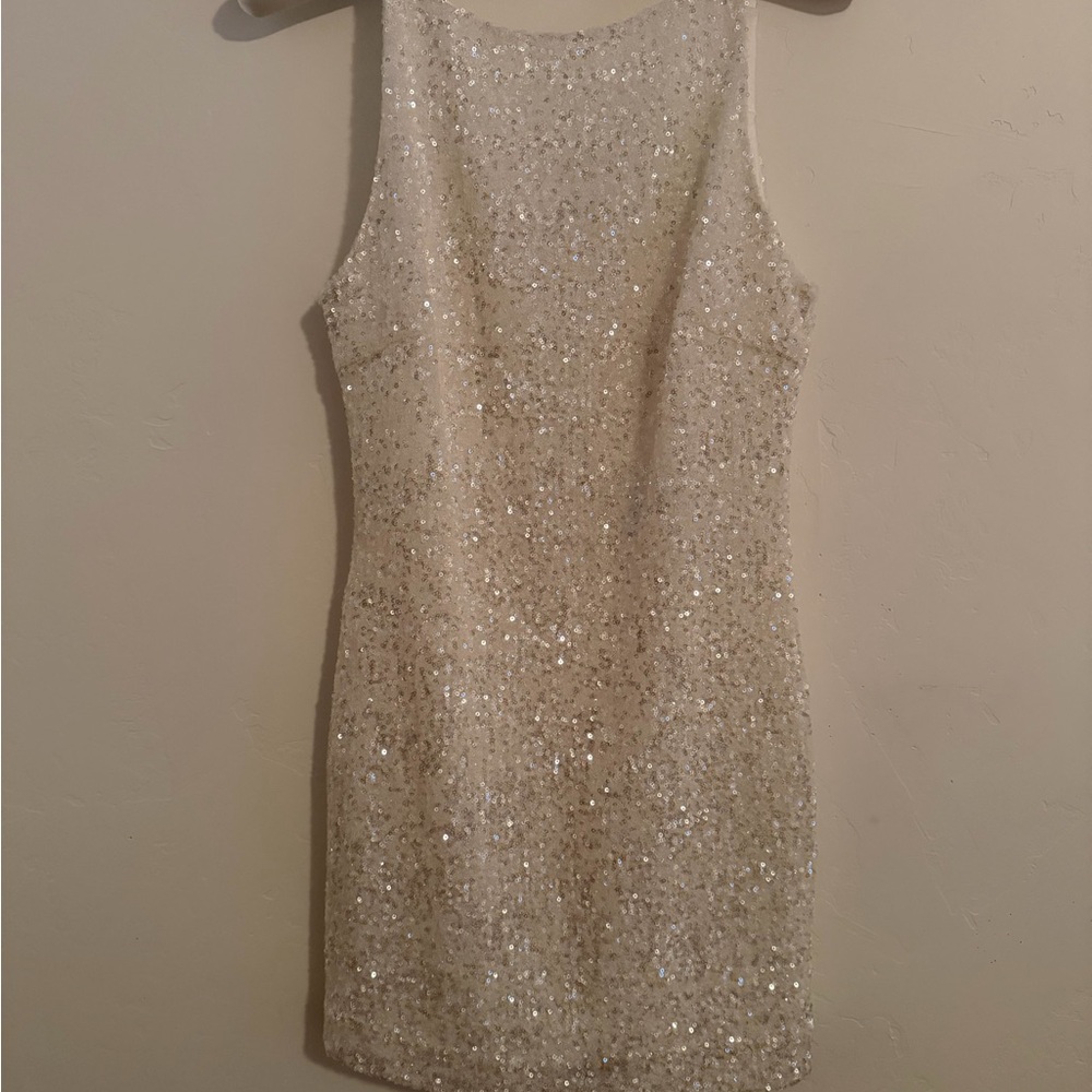 Mare Mare Sequin Mini Dress in White from Anthropologie - Picture 4 of 5